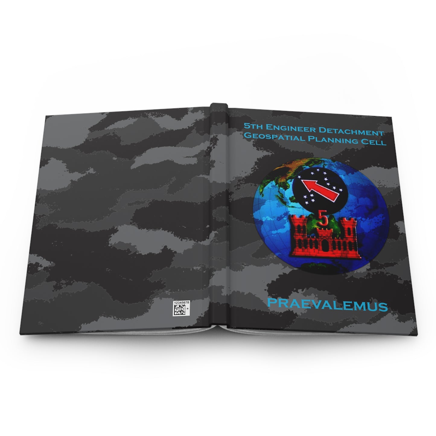 5th Engineer Detachment Geospatial Planning Cell Translucent Concealed Camo Hardcover Leader Book