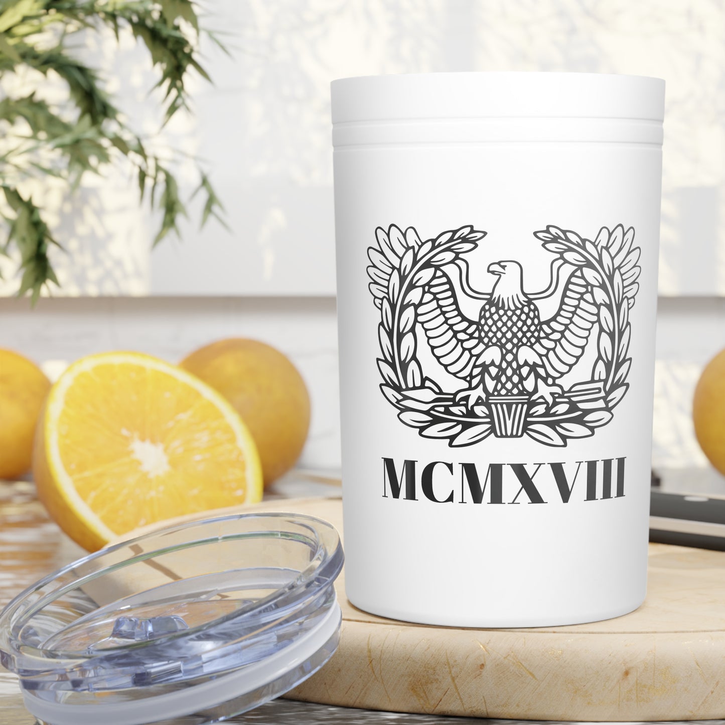 White Rising Eagle MCMXVIII "1918" 11oz Insulated Tumbler