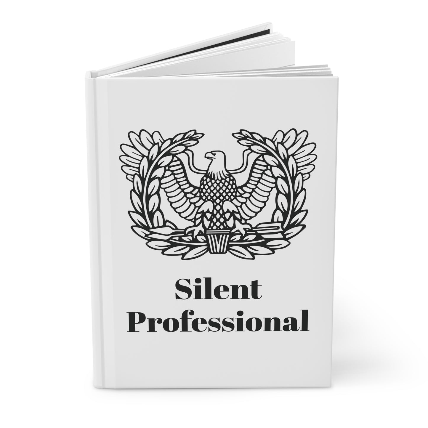 White Rising Eagle Silent Professional Hardcover Leader Book