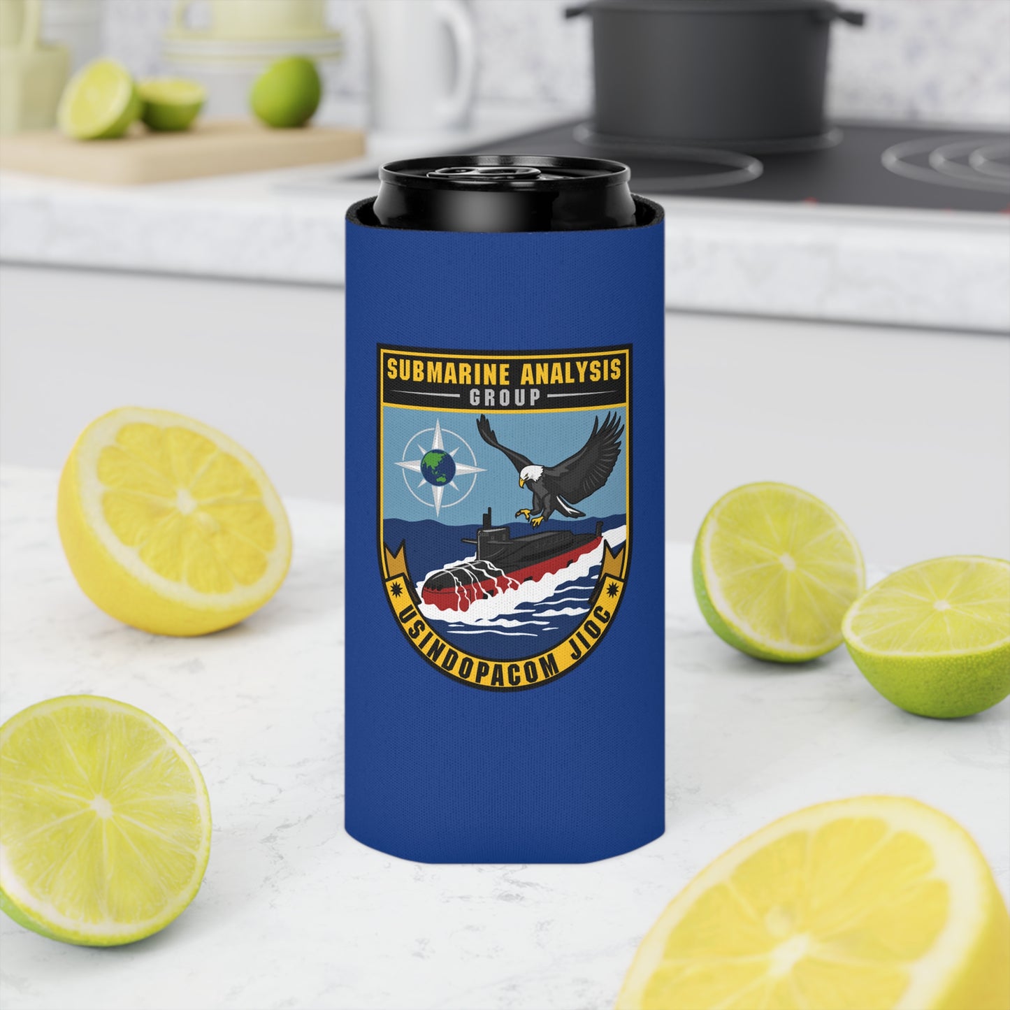 USINDOPACOM JIOC SAG Slim Can Cooler