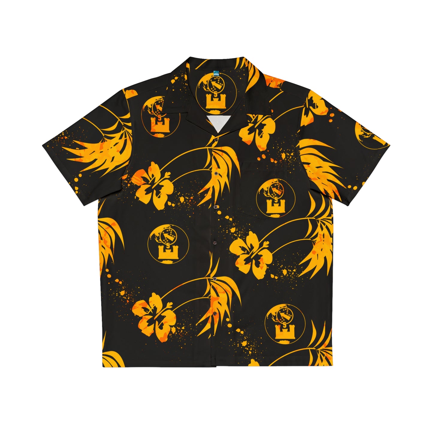 5th Engineer Detachment GPC Golden Palm Hawaiian Shirt