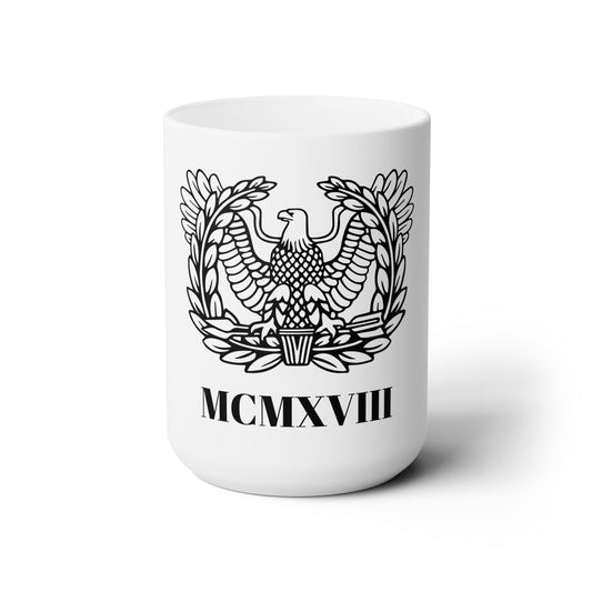 White Rising Eagle MCMXVIII "1918" 15oz Mug