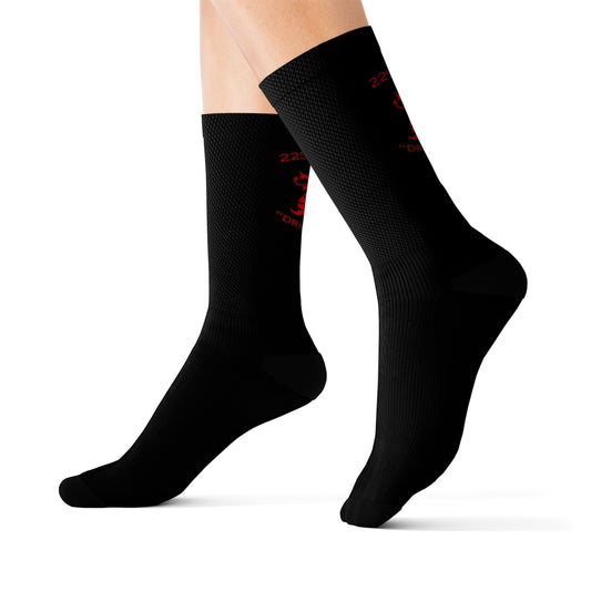 225th BSB "Dragons" Black 3/4 PT Socks