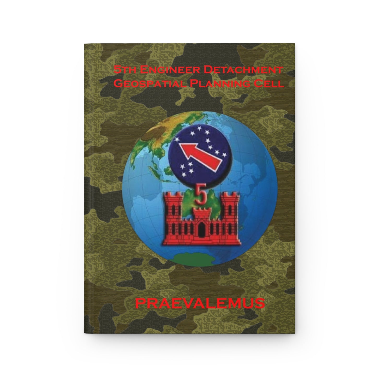 5th Engineer Detachment Geospatial Planning Cell Tiger Camo Hardcover Leader Book