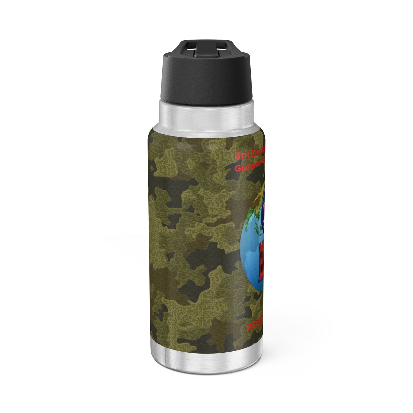 USARPAC, 5th Engineer Detachment, Geospatial Planning Cell Tiger Camo 32oz SteelGator