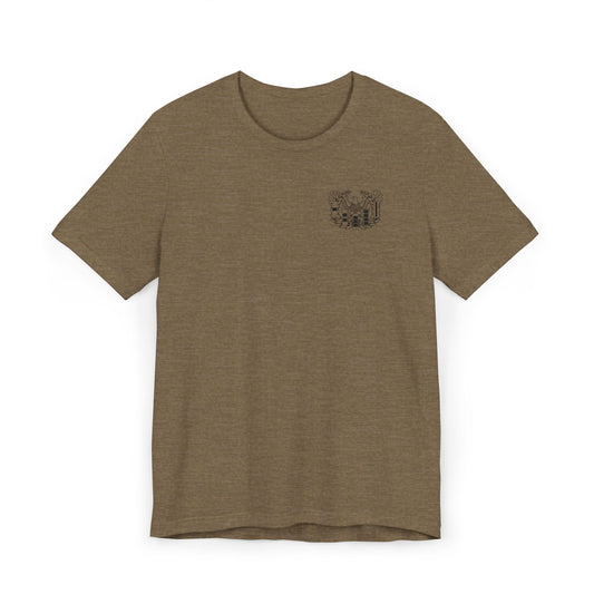 Desert Edition Rising Eagle with Rank Short Sleeve Shirt