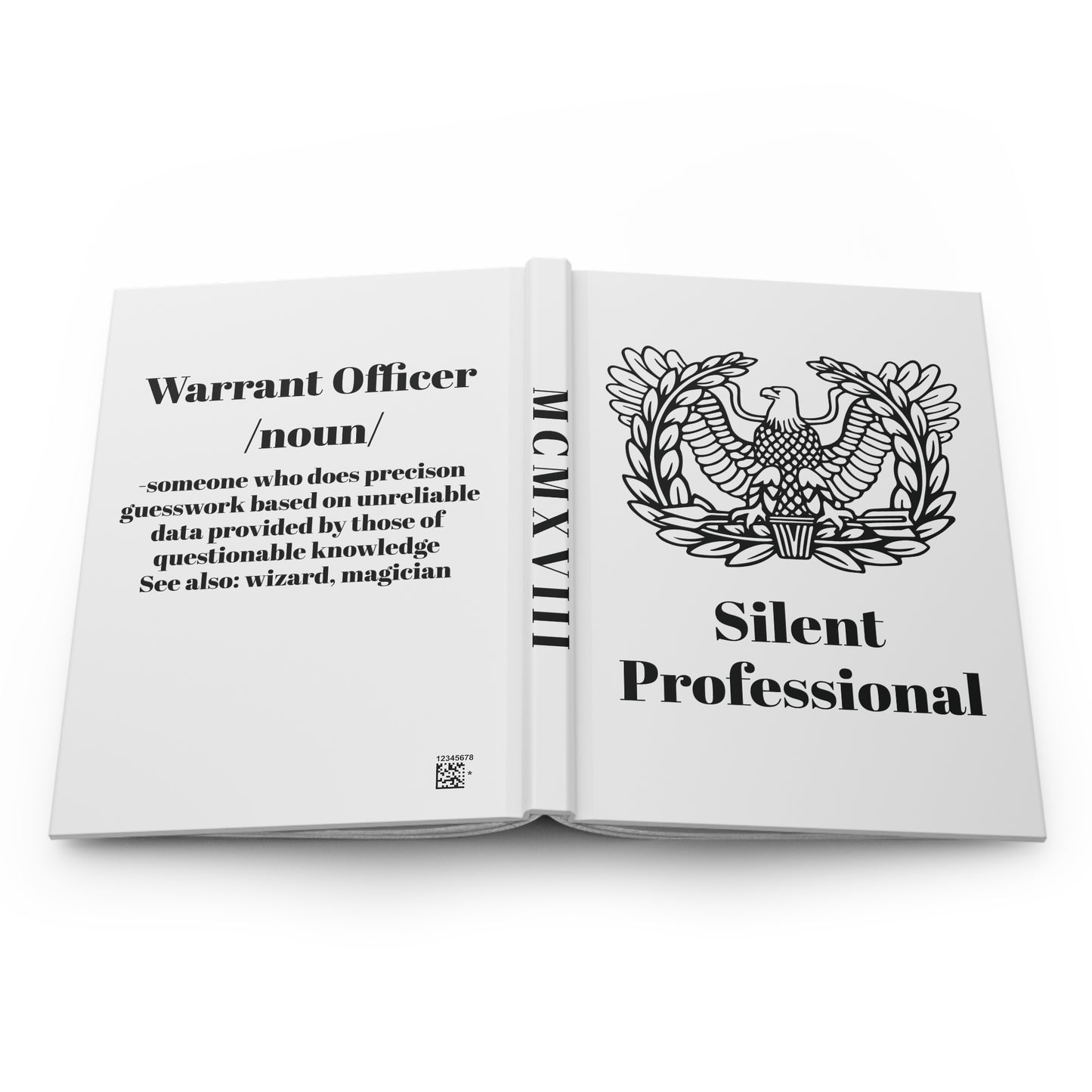 White Rising Eagle Silent Professional Hardcover Leader Book