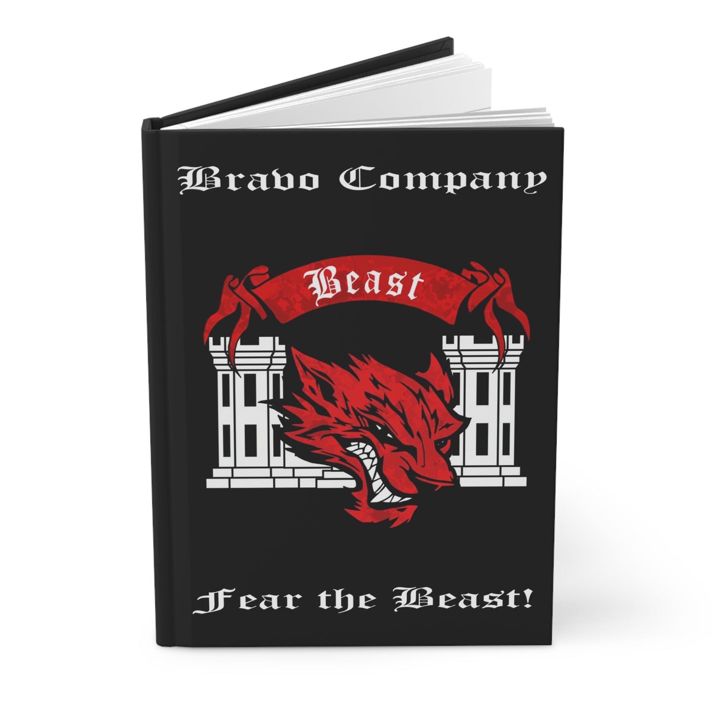 25ID Beast Company "White Fear the Beast" Red Camo Leader Book