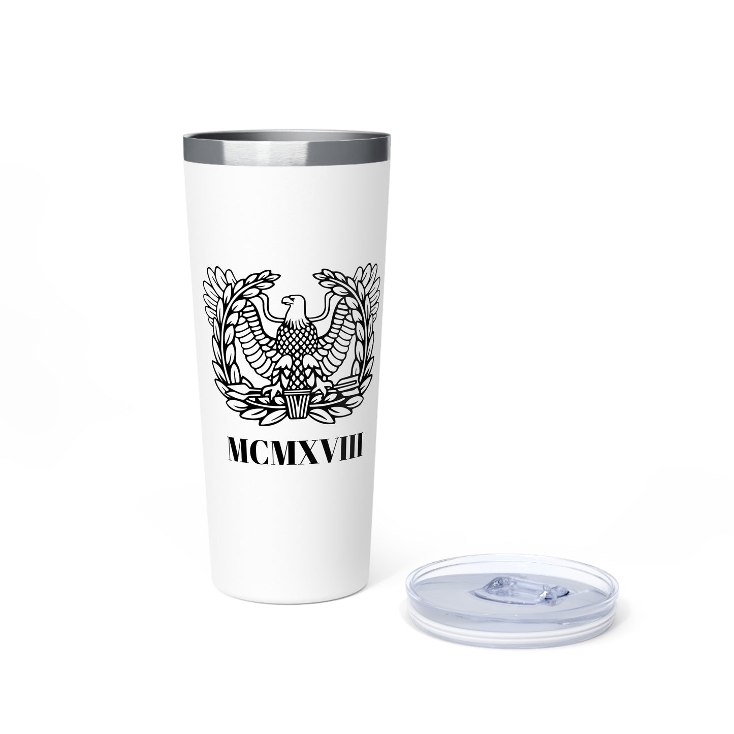 White Rising Eagle "1918" 22oz Insulated Tumbler