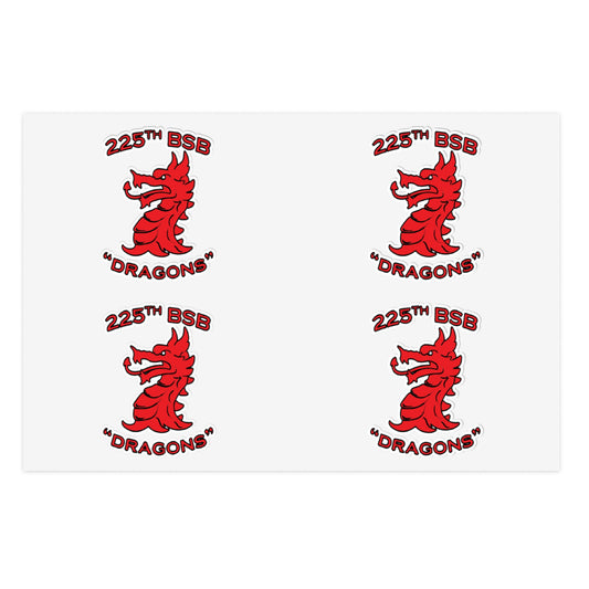 225th BSB "Dragons" 4pc Sticker Sheet