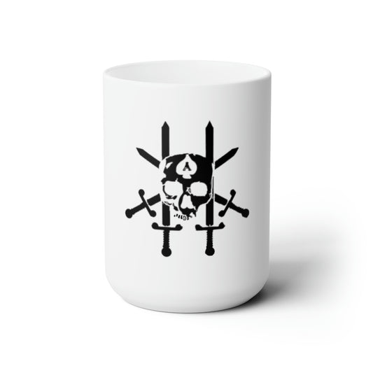 JCU Best Troops Skulls White Ceramic Mug 15oz