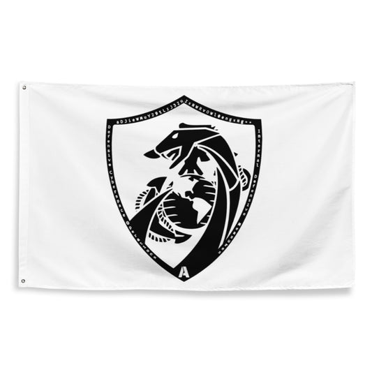 Defensive Cyber Ops White Flag 56″ × 34″