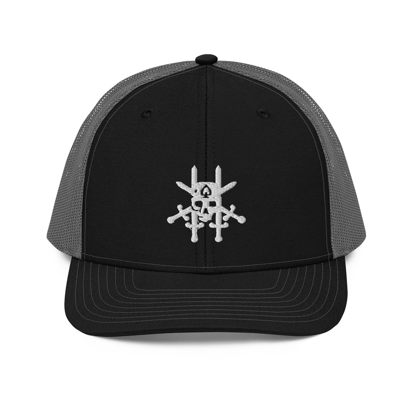 JCU Best Troop White Skull Trucker Hat