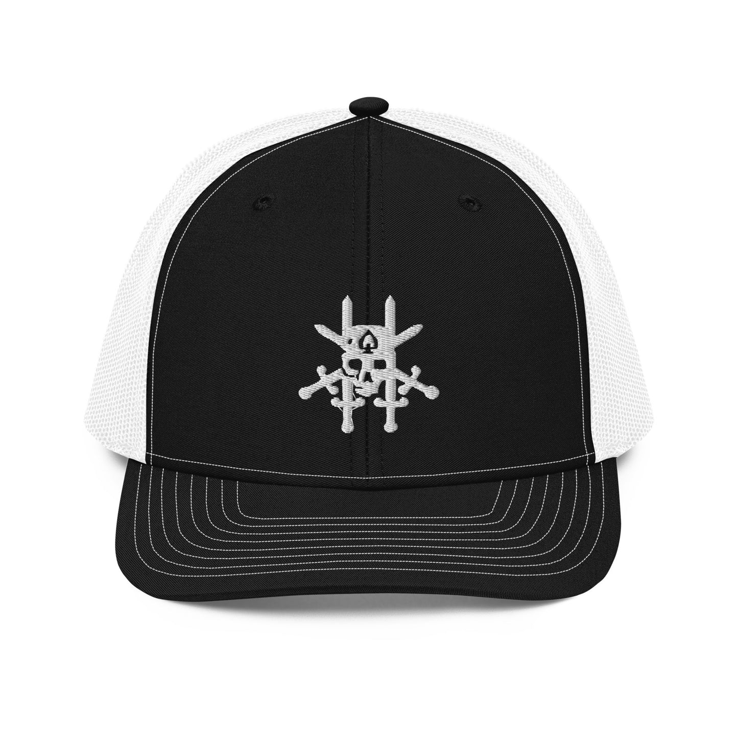 JCU Best Troop White Skull Trucker Hat